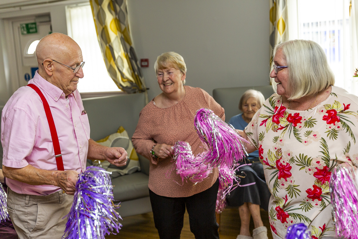 residents dancing at Cumbrae Lodge